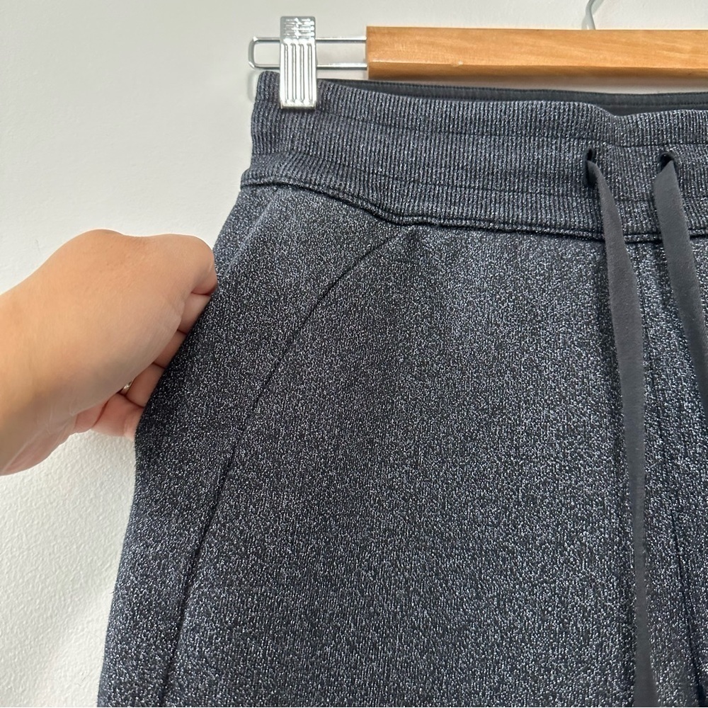 Lululemon Scuba High-Rise Jogger Pant Black Sparkle Cotton Fleece Sz 4 NWOT - Picture 7 of 16